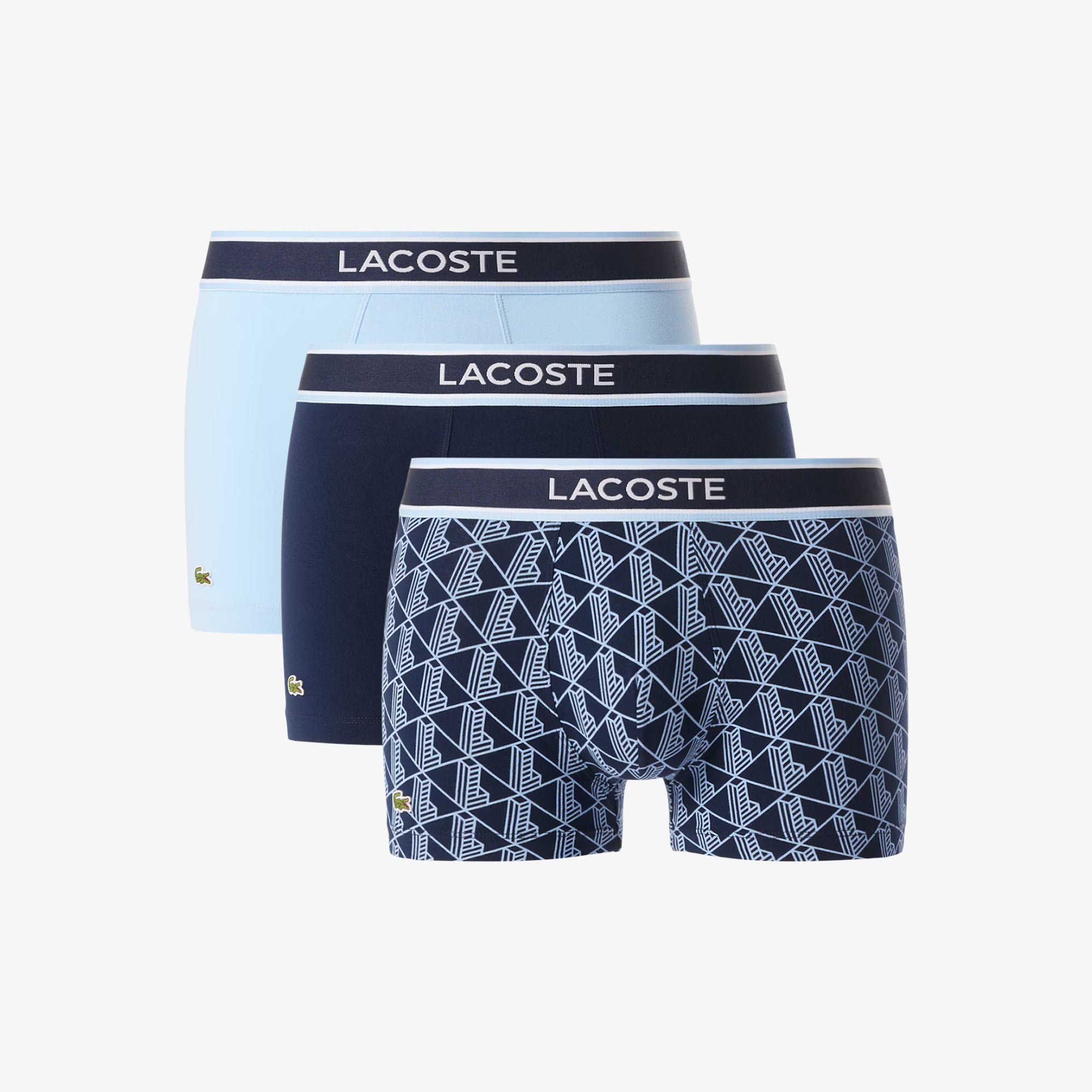 Lacoste - Lot de 3 boxers courts monogramme