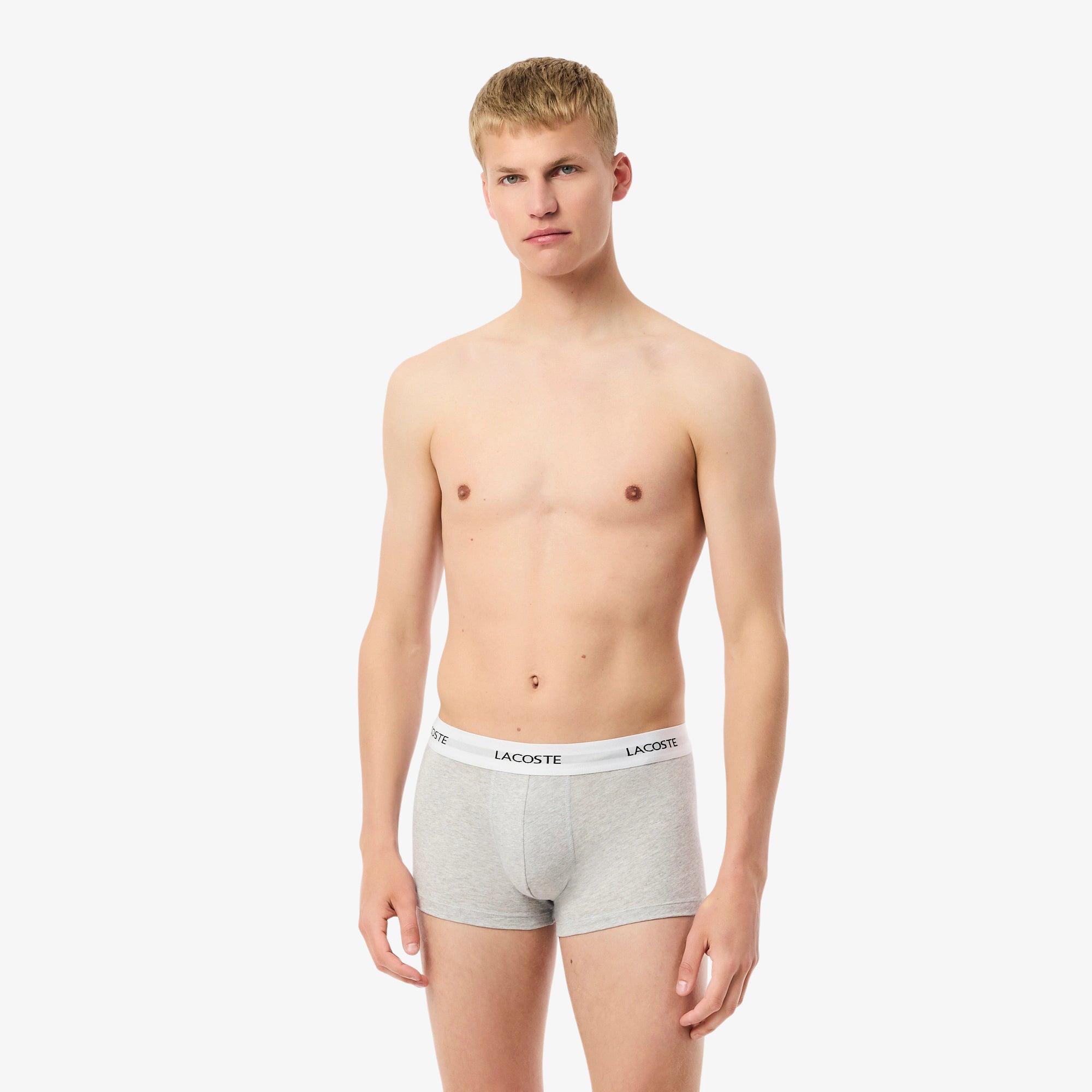 Lacoste - Lot de 3 boxers courts coton stretch