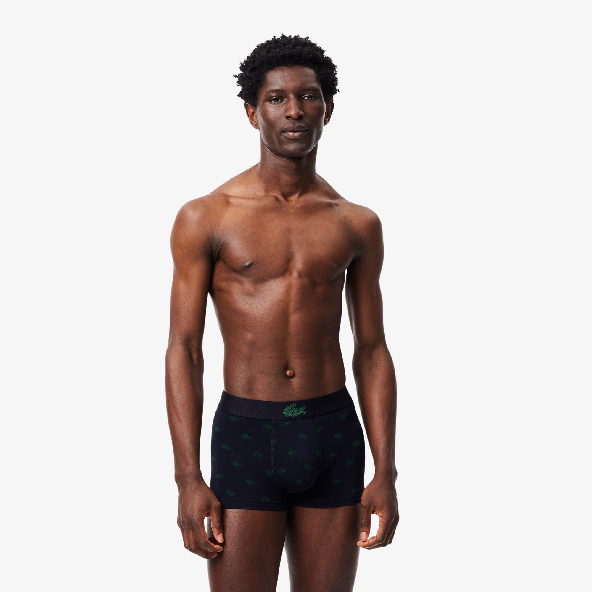 Lacoste - Lot de 3 boxers courts imprimé crocodile