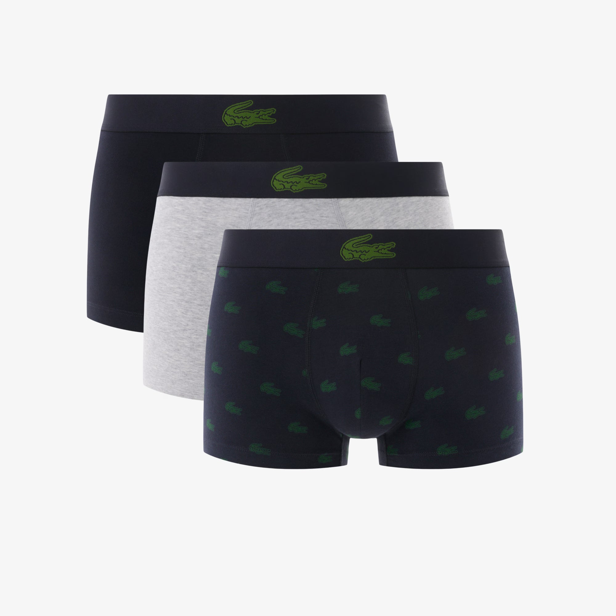 Lacoste - Lot de 3 boxers courts imprimé crocodile