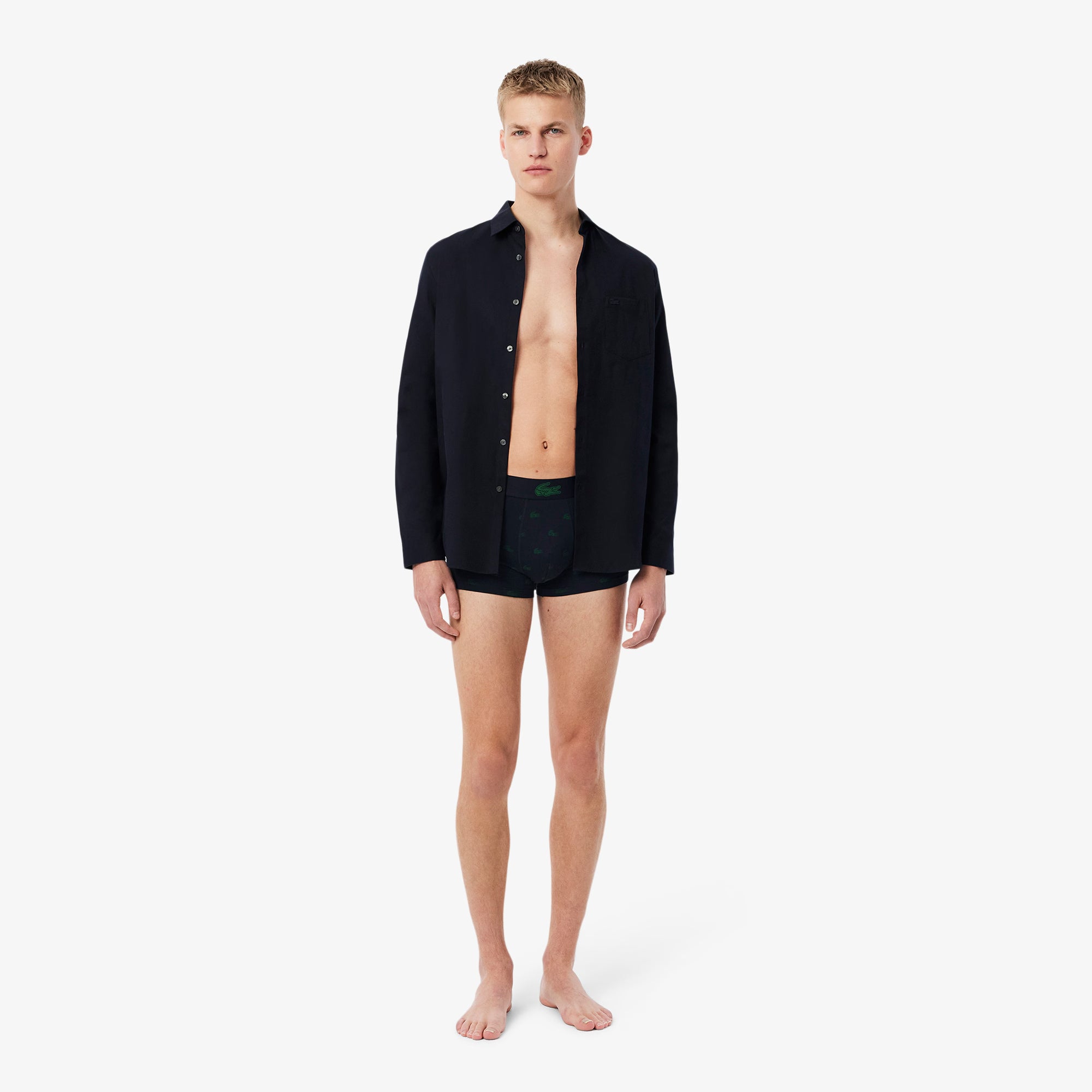 Lacoste - Lot de 3 boxers courts imprimé crocodile