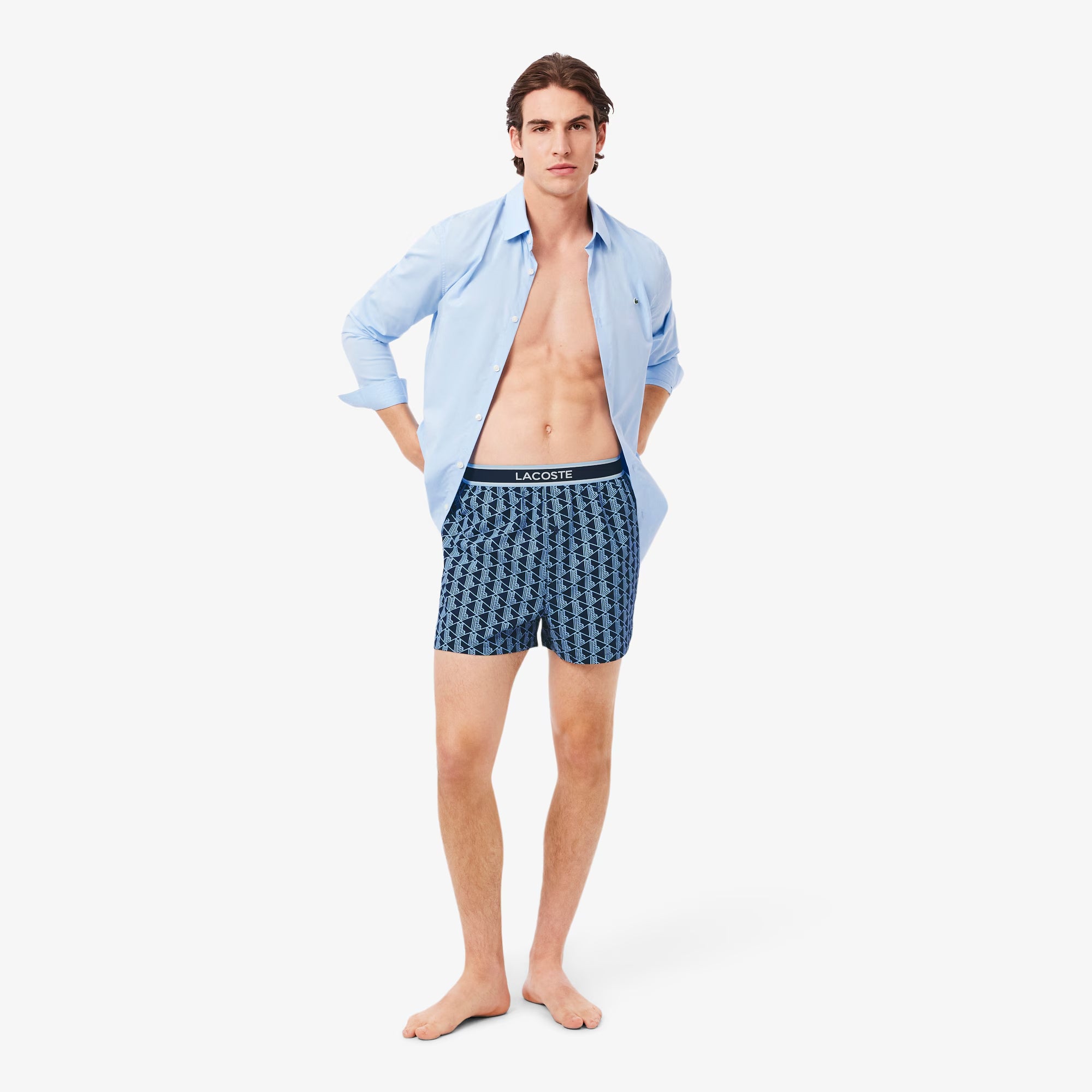 Lacoste - Lot de 3 caleçons popeline de coton