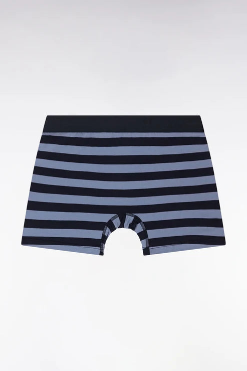 Eden Park - Lot de deux boxers unis et cerclés marine et gris
