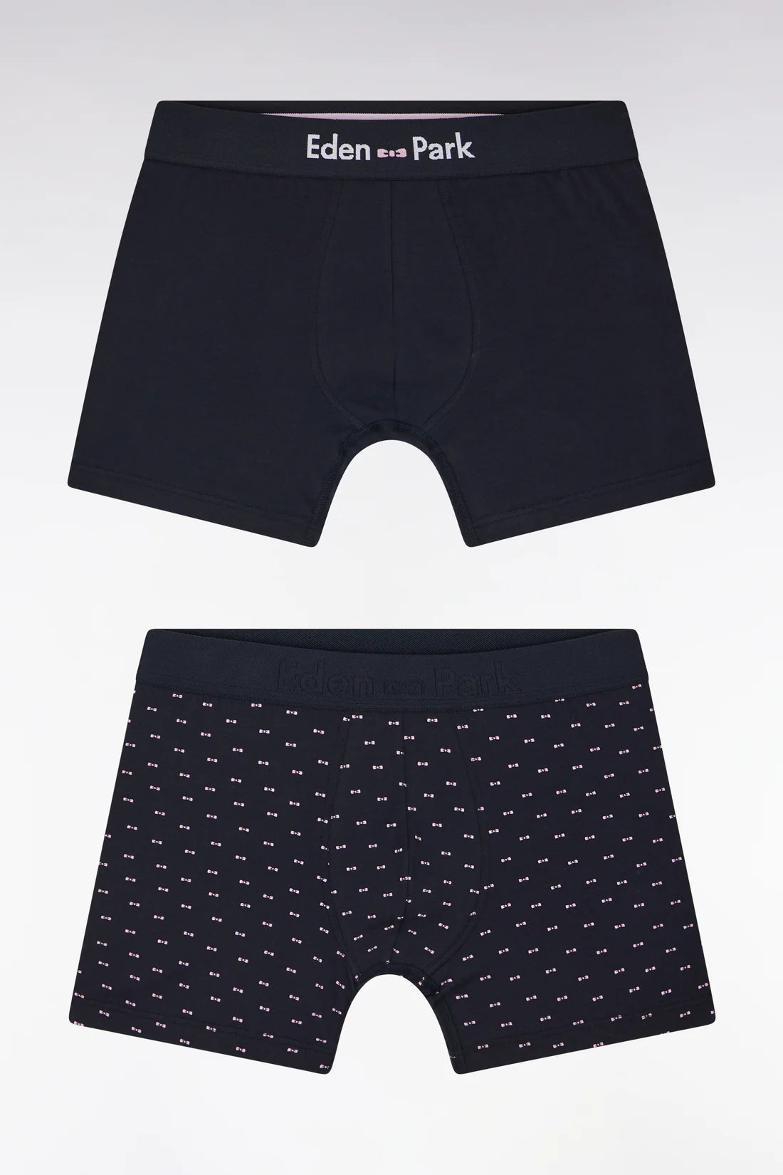 Eden Park - Lot de deux boxers unis et imprimés marine