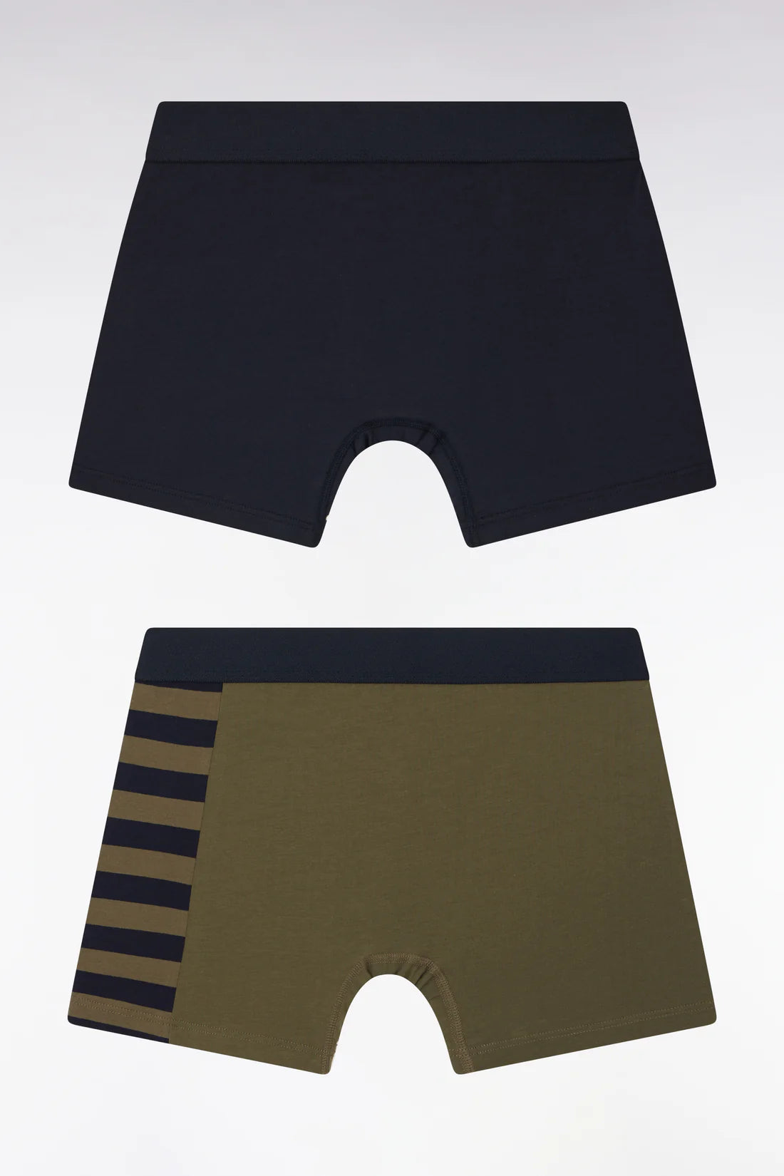Eden Park - Lot de deux boxers marine et kaki détails cerclés