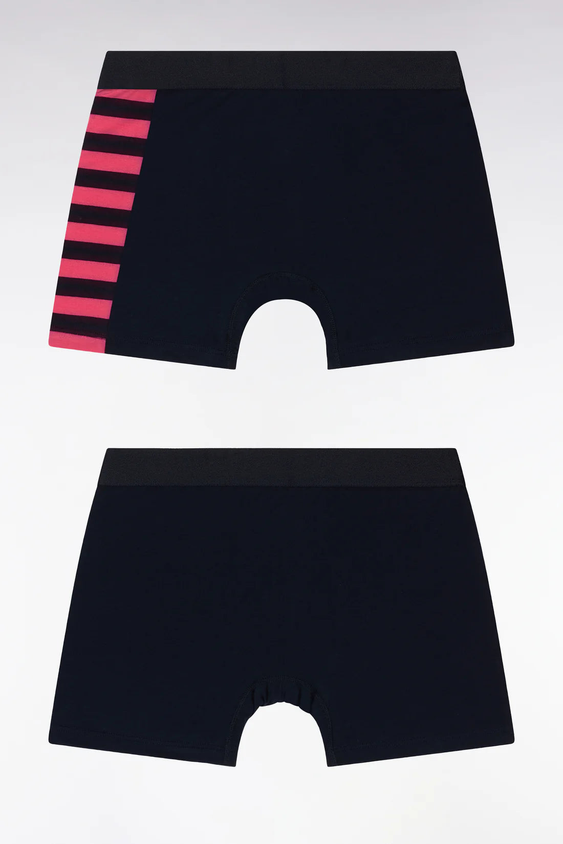 Eden Park - Lot de deux boxers marine et fuchsia détails cerclés