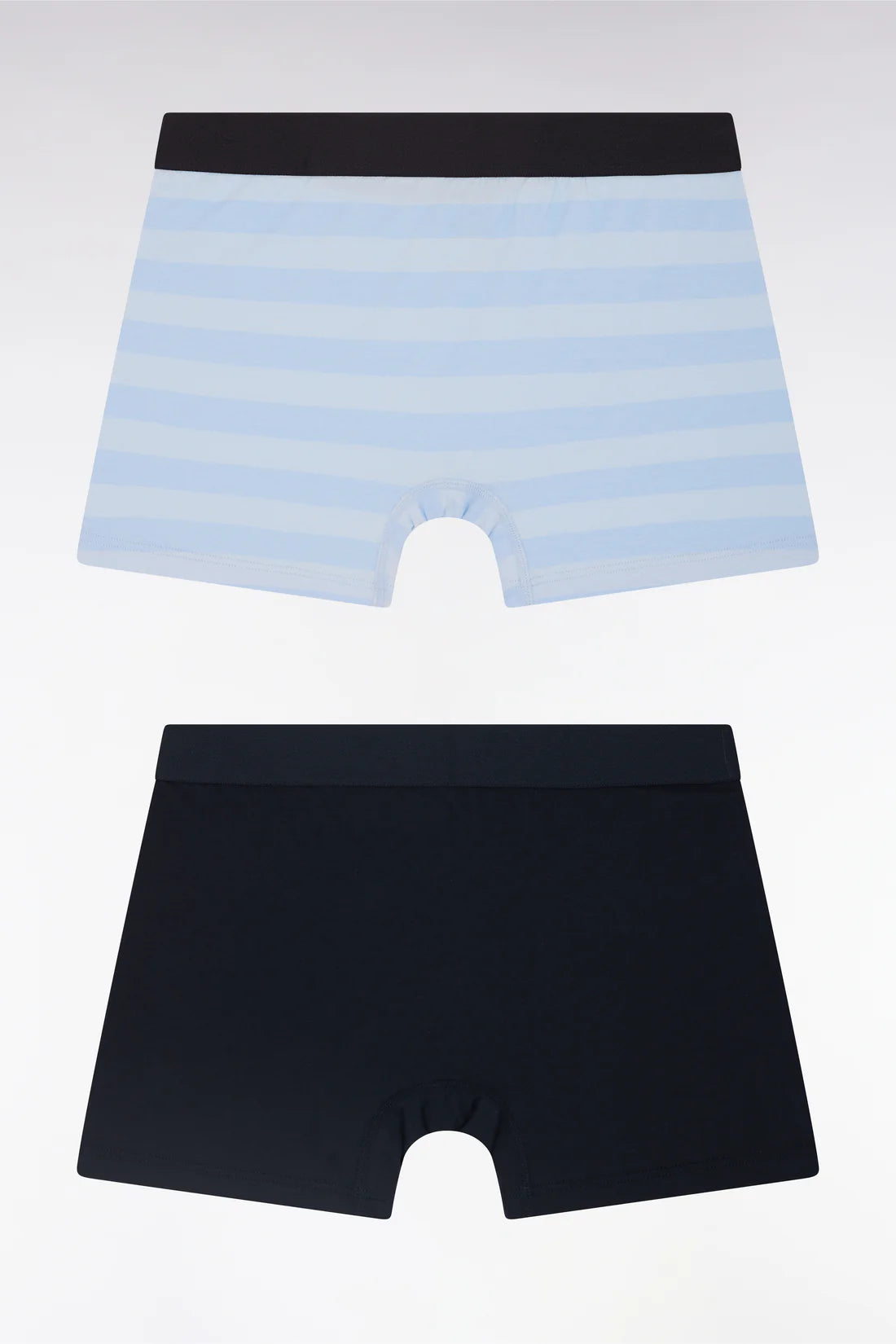 Eden Park - Lot de deux boxers marine et cerclé ciel
